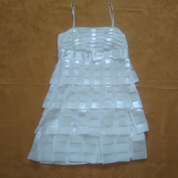 AKIRA | Dresses | Tiered Fringe Corset Bustier Satin White Cocktail Dress | Poshmark AKIRA | Dresses | Tiered Fringe Corset Bustier Satin White Cocktail Dress | Poshmark